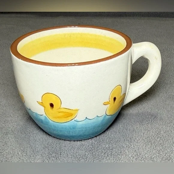 Stangl Pottery Kiddieware Little Quackers Hand Painted Cup Signed 2.75"T - Picture 3 of 7